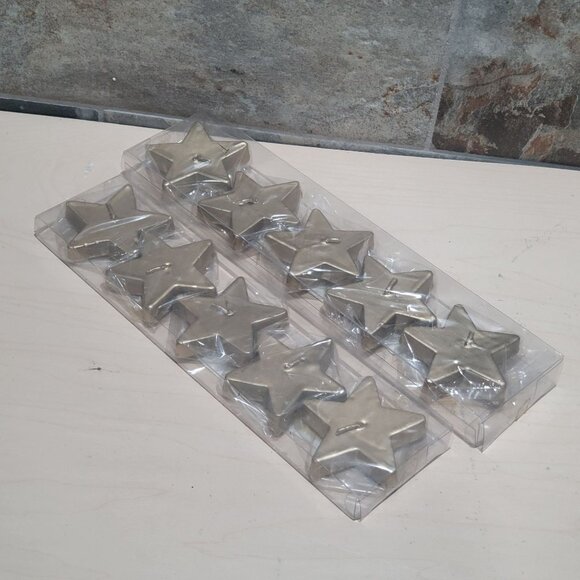 Star Shaped Decorative Floating Unscented Candles Set of 2 - Picture 4 of 9